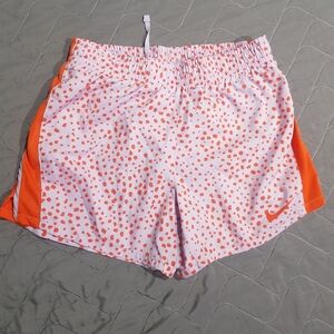 Nike Kids Orange Polka Dot Shorts